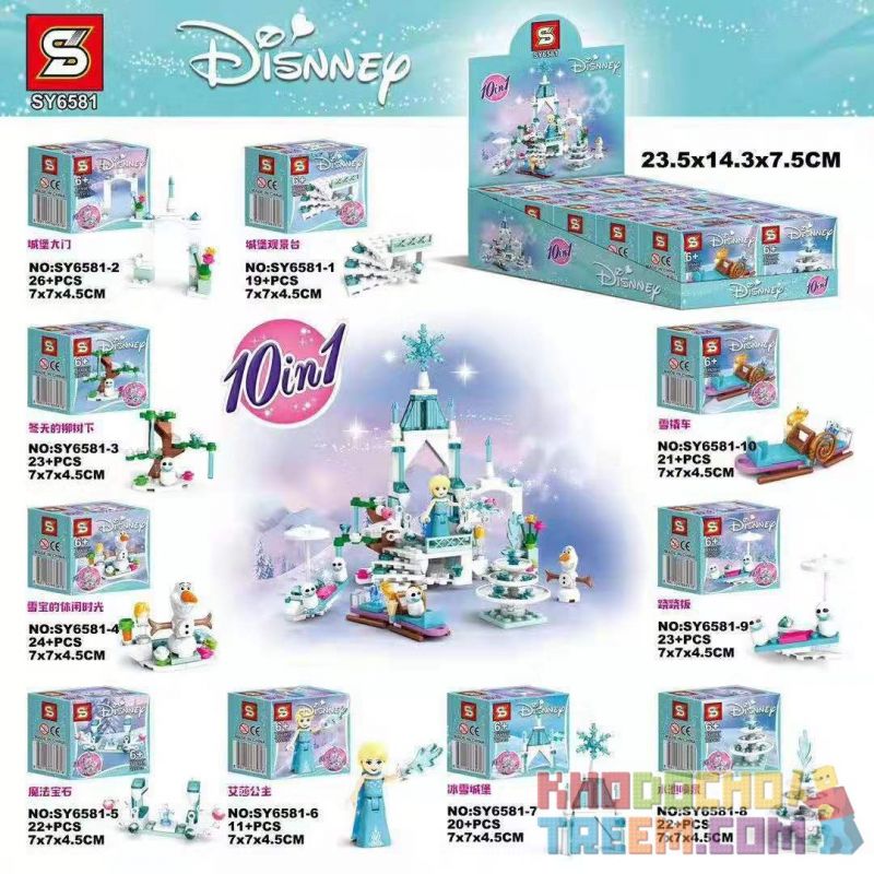 SHENG YUAN SY SY6581 6581 Xếp hình kiểu Lego FROZEN 10 Models 10 mô hình 231 khối SHENG YUAN SY SY6581 6581 Xếp hình kiểu Lego FROZEN 10 Models 10 mô hình 231 khối