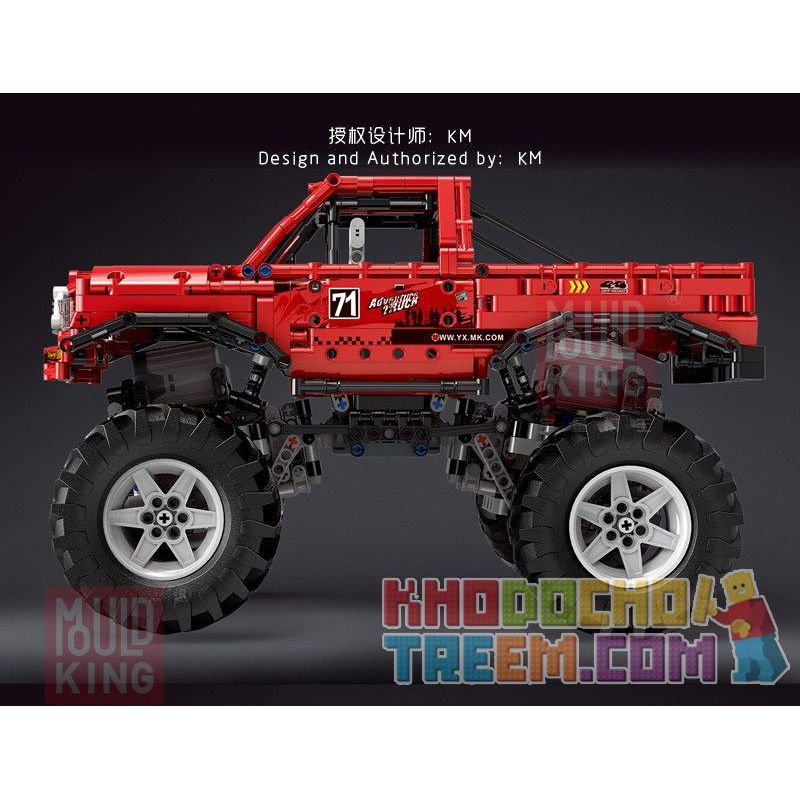HAPPY BUILD XQ1212D 1212D MouldKing 18003 Mould King 18003 REBRICKABLE MOC-26278 26278 MOC26278 non  XE TẢI QUÁI VẬT KHÓA VI SAI TỰ ĐỘNG bộ đồ chơi xếp lắp ráp ghép mô hình  MONSTER TRUCK WITH AUTOMATED DIFFERENTIAL LOCK Kỹ Thuật Công Nghệ Cao Mô Hình Phương Tiện 1668 khối
