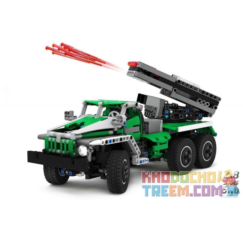 REBRICKABLE MOC-2158 2158 MOC2158 non Lego XE TÊN LỬA 6X6 BM-21 bộ đồ chơi xếp lắp ráp ghép mô hình Technic 6X6 TRUCK-ROCKET LAUNCHER BM-21 Kỹ Thuật Công Nghệ Cao Mô Hình Phương Tiện 1392 khối