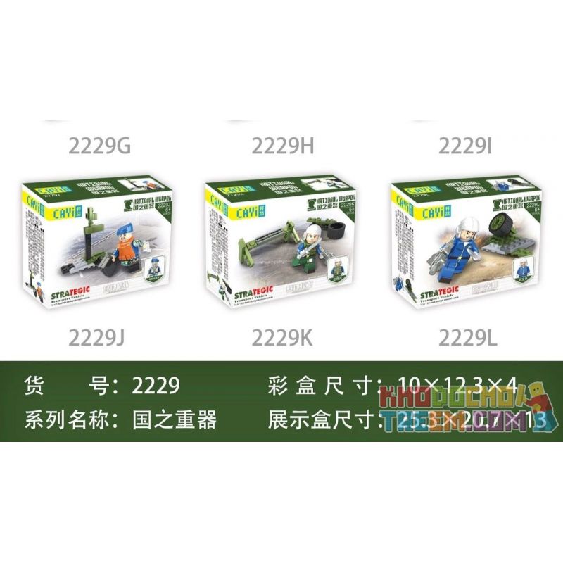 CAYI 2229 non  PHƯƠNG TIỆN VẬN TẢI CHIẾN LƯỢC 12 TỔ HỢP bộ đồ chơi xếp lắp ráp ghép mô hình National Weapon STARTEGIC TRANSPORT VECHICLE Vũ Khí Quốc Gia