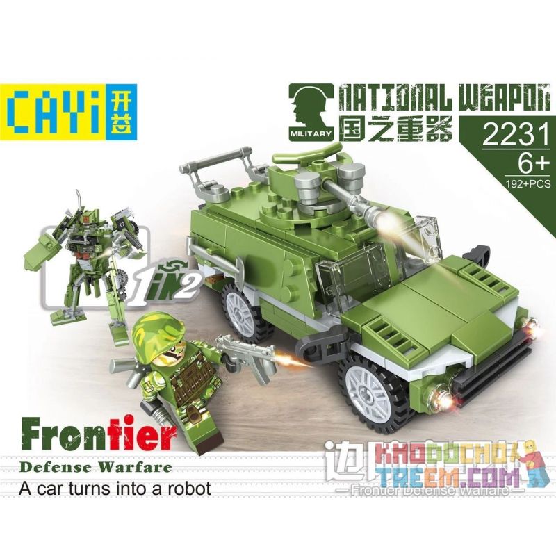 CAYI 2231 non  BẢO VỆ BÊN bộ đồ chơi xếp lắp ráp ghép mô hình National Weapon FRONTIER DEFENSE WARFARE Vũ Khí Quốc Gia 192 khối