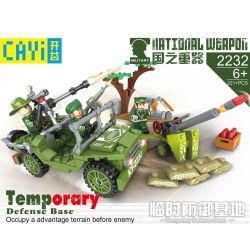 CAYI 2232 non  CĂN CỨ PHÒNG THỦ TẠM THỜI bộ đồ chơi xếp lắp ráp ghép mô hình National Weapon TEMPORARY DEFENSE BASE Vũ Khí Quốc Gia 221 khối