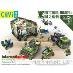 CAYI 2236 non  THÔNG TIN BỘ CHỈ HUY CHIẾN DỊCH TẠM THỜI bộ đồ chơi xếp lắp ráp ghép mô hình National Weapon INFORMATIONIZED TEMPORARY OPERATIONAL COMMAND POST Vũ Khí Quốc Gia 703 khối