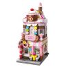 Enlighten C0101 0101 Qman C0101 0101 non  NHÀ TRÁNG MIỆNG QINXIN bộ đồ chơi xếp lắp ráp ghép mô hình Mini Modular CITY CORNER DESSERT SHOP Đường Phố Thu Nhỏ 348 khối