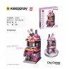Enlighten C0103 0103 Qman C0103 0103 non  CỬA HÀNG TRANG ĐIỂM THỜI bộ đồ chơi xếp lắp ráp ghép mô hình Mini Modular CITY CORNER Đường Phố Thu Nhỏ 348 khối