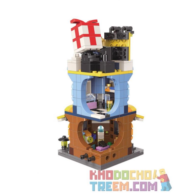 Enlighten C0105 0105 Qman C0105 0105 non  CỬA HÀNG BÁCH HÓA CHAOHUI bộ đồ chơi xếp lắp ráp ghép mô hình Mini Modular CITY CORNER Đường Phố Thu Nhỏ 389 khối