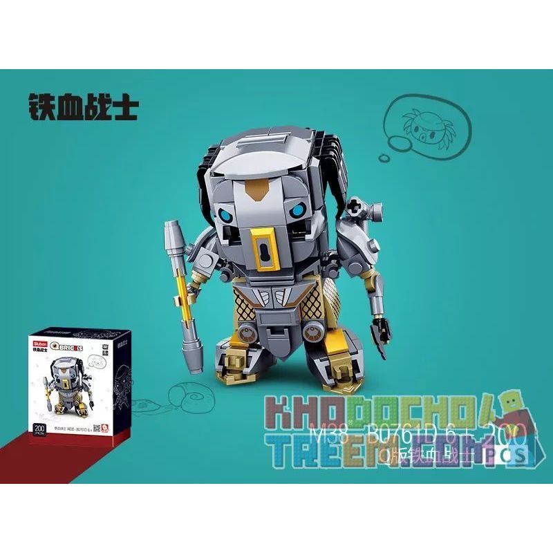 SLUBAN M38-B0761D B0761D 0761D M38B0761D 38-B0761D non Lego PHIÊN BẢN Q CỦA PREDATOR bộ đồ chơi xếp lắp ráp ghép mô hình Brickheadz QBRICKS Nhân Vật Đầu To 200 khối