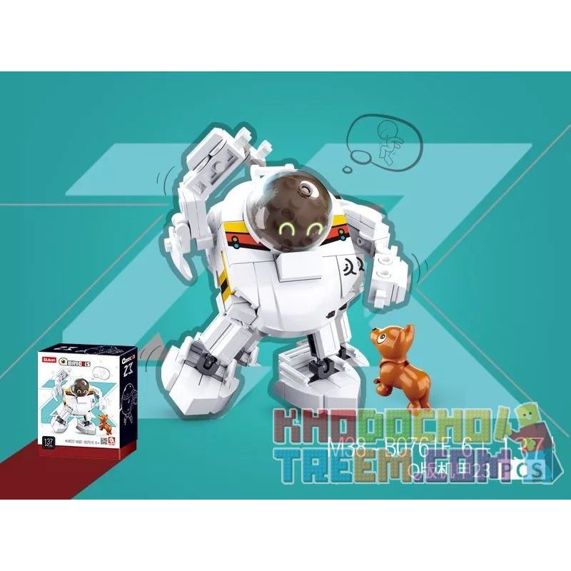 SLUBAN M38-B0761E B0761E 0761E M38B0761E 38-B0761E non Lego PHIÊN BẢN Q MECH 23 bộ đồ chơi xếp lắp ráp ghép mô hình Brickheadz QBRICKS Nhân Vật Đầu To 137 khối