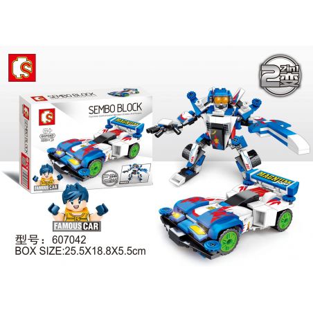 SEMBO 607042 non  CUỘC TẤN CÔNG BẰNG XE BỐN BÁNH GOD OF WAR VÀ CÁC NHÂN VẬT NHỎ CỦA XINGMAHAO bộ đồ chơi xếp lắp ráp ghép mô hình Speed Champions Racing Cars FAMOUS CAR MAGNUM SABER Đua Xe Công Thức 185 khối