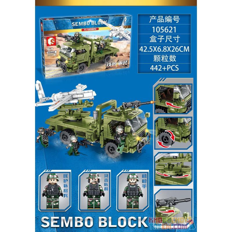 SEMBO 105621 non  PHƯƠNG TIỆN PHÓNG UAV bộ đồ chơi xếp lắp ráp ghép mô hình Iron Blood Heavy Equipment Đặc Nhiệm Máu Và Sắt 442 khối SEMBO 105621 non  PHƯƠNG TIỆN PHÓNG UAV bộ đồ chơi xếp lắp ráp ghép mô hình Iron Blood Heavy Equipment Đặc Nhiệm Máu Và Sắt 442 khối