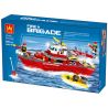 WANGE 4625 non  TÀU CỨU HỎA HÀNG HẢI bộ đồ chơi xếp lắp ráp ghép mô hình Fire Rescure FIRE BRIGADE THE BOAT 555 khối