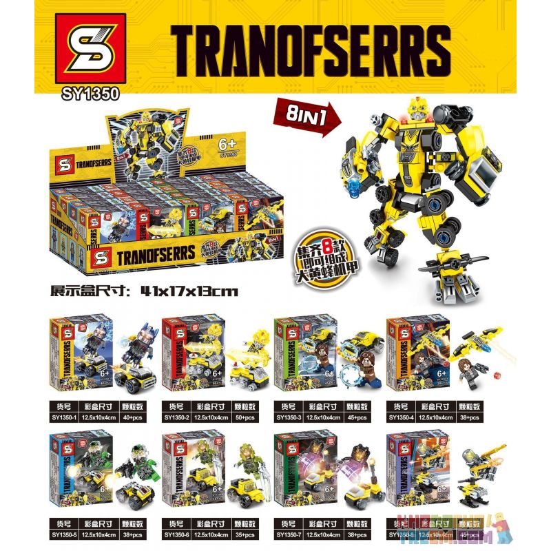 SHENG YUAN SY SY1350 1350 non Lego HORNET MECHA 8 KẾT HỢP bộ đồ chơi xếp lắp ráp ghép mô hình Transformers Robot Đại Chiến Người Máy Biến Hình 329 khối