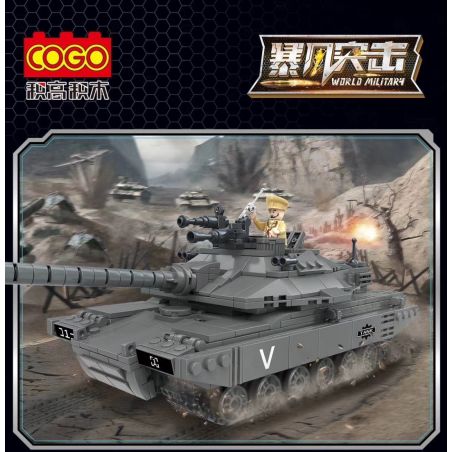 COGO 13383 non  XE TĂNG CHIẾN ĐẤU CHỦ LỰC MERKAVA MK4 bộ đồ chơi xếp lắp ráp ghép mô hình World Military Cỗ Máy Quân Sự 724 khối
