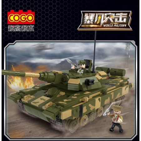 COGO 13384 non  XE TĂNG CHIẾN ĐẤU CHỦ LỰC T-90 bộ đồ chơi xếp lắp ráp ghép mô hình World Military Cỗ Máy Quân Sự 727 khối