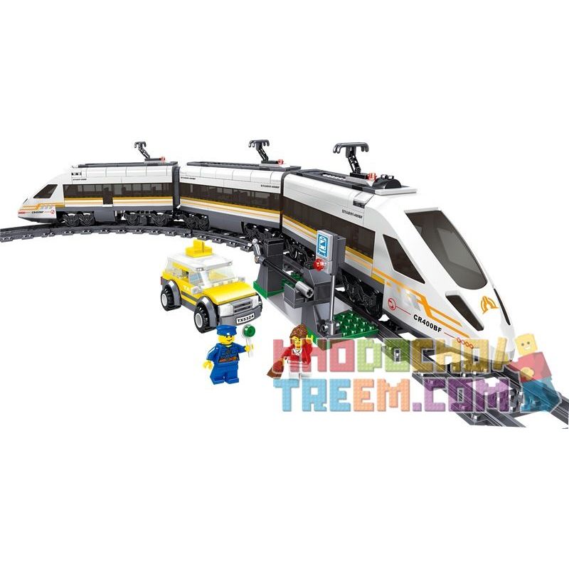 ZHEGAO QL0307 0307 non  TÀU CAO TỐC FUXING bộ đồ chơi xếp lắp ráp ghép mô hình Trains Tàu Hỏa 641 khối