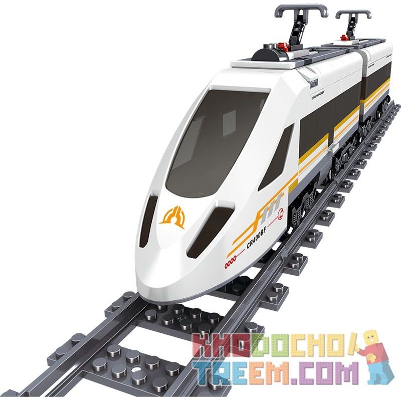 ZHEGAO QL0307 0307 non  TÀU CAO TỐC FUXING bộ đồ chơi xếp lắp ráp ghép mô hình Trains Tàu Hỏa 641 khối