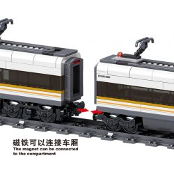 ZHEGAO QL0307 0307 non  TÀU CAO TỐC FUXING bộ đồ chơi xếp lắp ráp ghép mô hình Trains Tàu Hỏa 641 khối