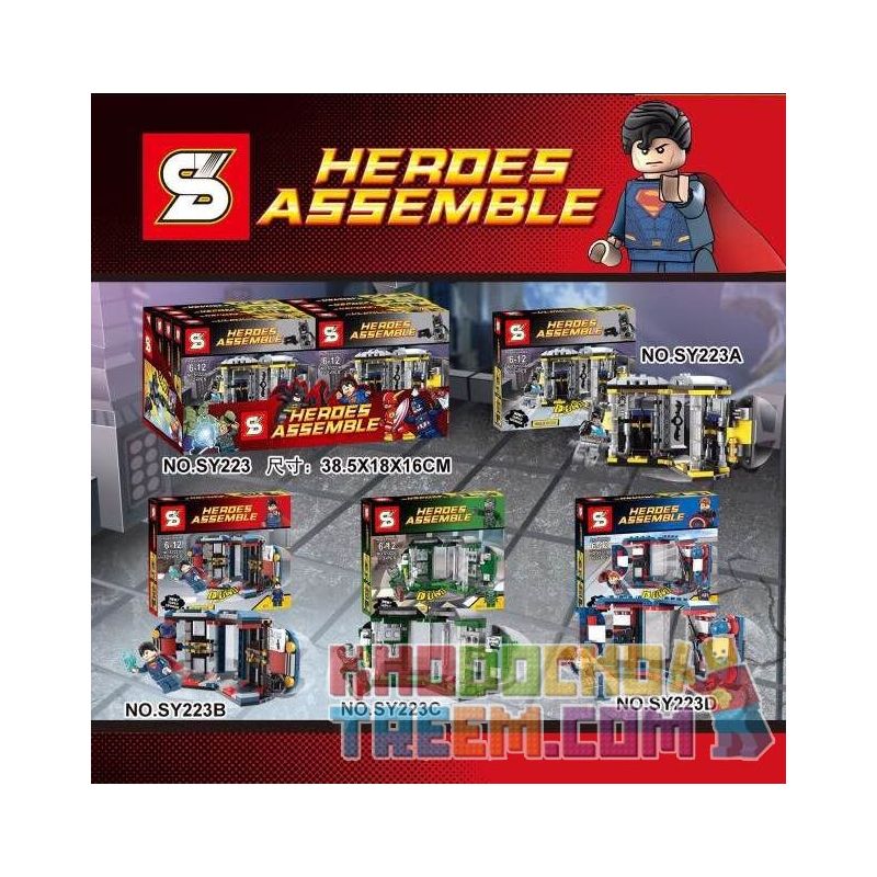 SHENG YUAN SY SY223A 223A SY223B 223B SY223C 223C SY223D 223D non Lego SIÊU ANH HÙNG KANAKU 4 bộ đồ chơi xếp lắp ráp ghép mô hình Super Heroes Siêu Nhân Anh Hùng