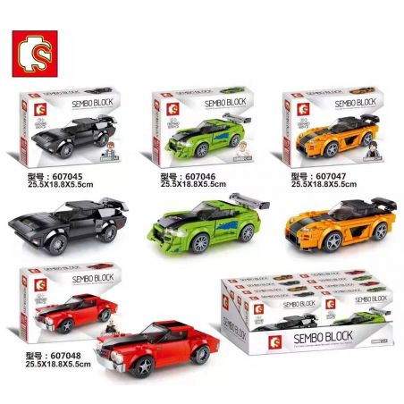 SEMBO 607045 non  CÂU CHUYỆN XE HƠI DE TOMASO PANTERA GT5-S bộ đồ chơi xếp lắp ráp ghép mô hình Speed Champions Racing Cars FAMOUS CAR Đua Xe Công Thức 190 khối