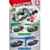 LEYI 31003A 31003B 31003C 31003D non  SIÊU XE TẢI KẾT HỢP 4 FORD MUSTANG-1968 FIESTA M-SPORT PORSCHE 919 FERRARI 488 bộ đồ chơi xếp lắp ráp ghép mô hình Racing Cuộc Đua 670 khối