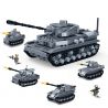GUDI 8720 non  TỔ HỢP 4 XE TĂNG IV-H CỦA ĐỨC TRONG THẾ CHIẾN II HỔ TẤN CÔNG PHÁO TỰ HÀNH WASP TIGER PANTHER bộ đồ chơi xếp lắp ráp ghép mô hình Transformers Robot Đại Chiến Người Máy Biến Hình 836 khối