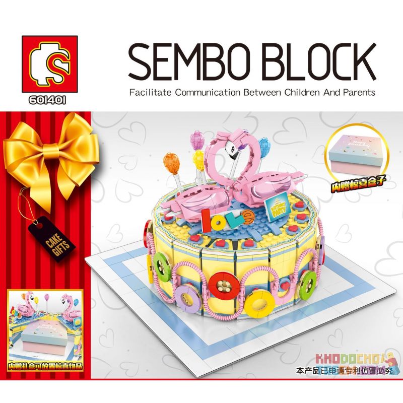 SEMBO 601401 non Lego BÁNH FLAMINGO bộ đồ chơi xếp lắp ráp ghép mô hình Creator SEMBO BLOCK Sáng Tạo 751 khối