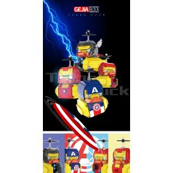 GEJIA 49003-1 49003-2 49003-3 49003-4 non  AVENGERS 4 PHONG CÁCH SPIDER-MAN CAPTAIN AMERICA IRON THOR bộ đồ chơi xếp lắp ráp ghép mô hình Mavel TURBO DUCK Anh Hùng 647 khối