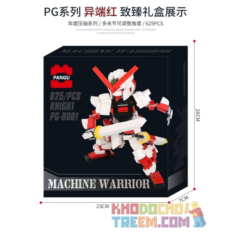 PANGU PG-D001 D001 PGD001 non  MÁY ĐỎ TRÁI TIM CAO bộ đồ chơi xếp lắp ráp ghép mô hình Gundam MACHINE WARRIOR GUNDAM ASTRAY RED FRAME Đại Chiến Gundam 625 khối