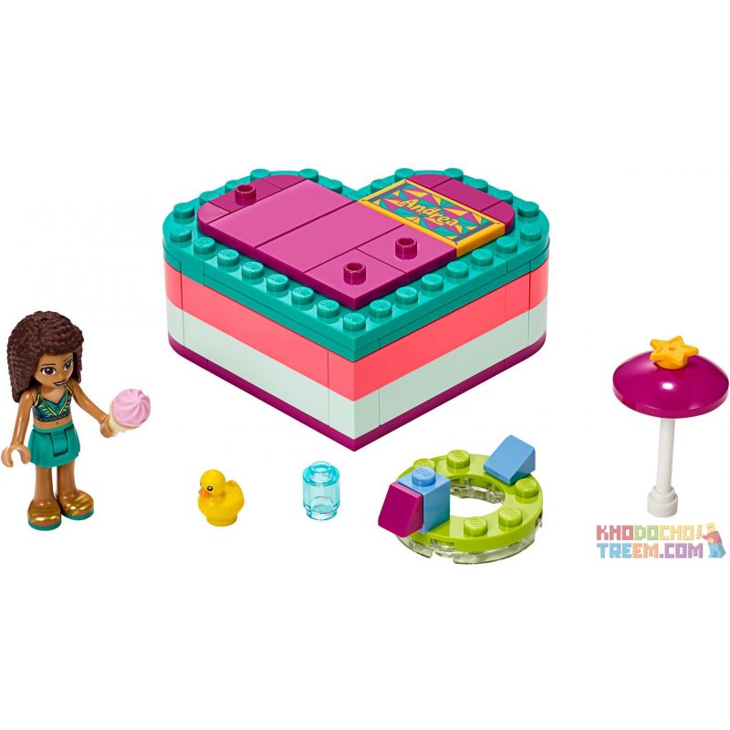 NOT Lego ANDREA'S SUMMER HEART BOX 41384 LARI 11365 xếp lắp ráp ghép mô hình HỘP TRÁI TIM MÙA HÈ CỦA ANDREA Friends Các Bạn Gái 83 khối