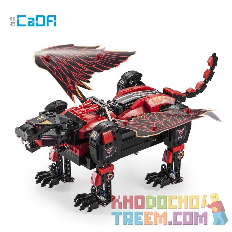 DOUBLEE CADA C51061 51061 non Lego HỔ CÓ CÁNH BẰNG THÉP bộ đồ chơi xếp lắp ráp ghép mô hình Technic IRON TIGER Kỹ Thuật Công Nghệ Cao Mô Hình Phương Tiện 646 khối