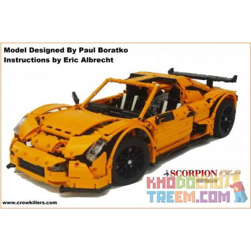 REBRICKABLE MOC-6214 6214 MOC6214 non Lego SIÊU XE SCORPION CK-R bộ đồ chơi xếp lắp ráp ghép mô hình Technic SCORPION CK-R SUPERCAR Kỹ Thuật Công Nghệ Cao Mô Hình Phương Tiện 2486 khối