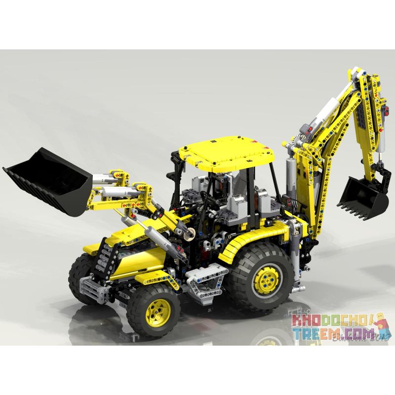 REBRICKABLE MOC-0247 0247 MOC0247 non Lego BỘ NẠP BACKHOE CÔNG SUẤT ĐẦY ĐỦ bộ đồ chơi xếp lắp ráp ghép mô hình Technic FULLY PF-BACKHOE LOADER Kỹ Thuật Công Nghệ Cao Mô Hình Phương Tiện 1972 khối