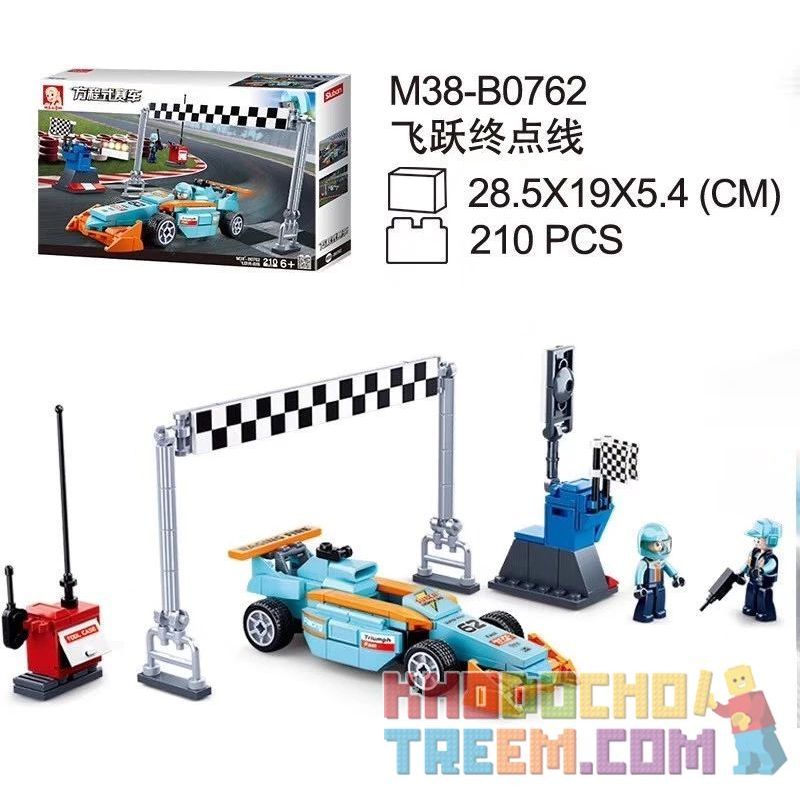 SLUBAN M38-B0762 B0762 0762 M38B0762 38-B0762 non Lego VƯỢT QUA VẠCH ĐÍCH bộ đồ chơi xếp lắp ráp ghép mô hình Speed Champions Racing Cars Đua Xe Công Thức 210 khối