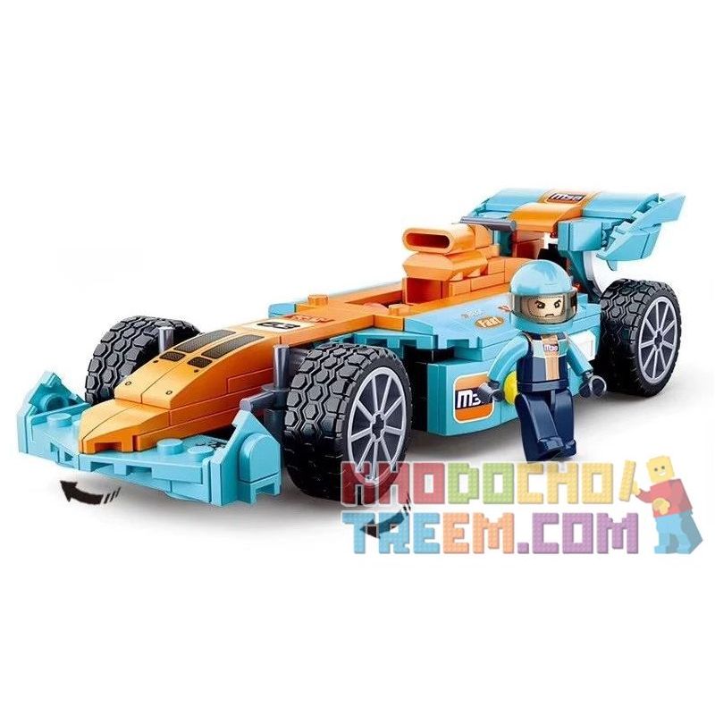 SLUBAN M38-B0763 B0763 0763 M38B0763 38-B0763 non Lego 1:24 AURORA RACING. tỷ lệ 1:24 bộ đồ chơi xếp lắp ráp ghép mô hình Speed Champions Racing Cars Đua Xe Công Thức 221 khối