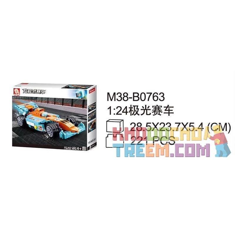 SLUBAN M38-B0763 B0763 0763 M38B0763 38-B0763 non  1:24 AURORA RACING. tỷ lệ 1:24 bộ đồ chơi xếp lắp ráp ghép mô hình Speed Champions Racing Cars Đua Xe Công Thức 221 khối