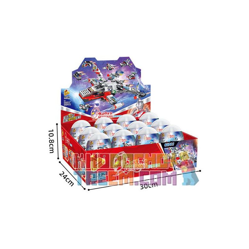 PanlosBrick 690013 Panlos Brick 690013 non  ULTRAMAN FIGHTER 6 TRONG 1 EGG bộ đồ chơi xếp lắp ráp ghép mô hình Vệ Binh Vũ Trụ Siêu Nhân Điện Quang 274 khối