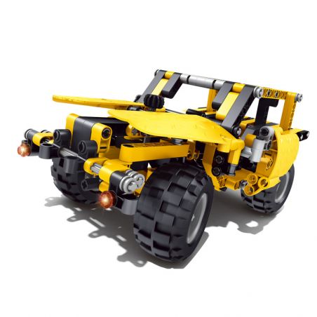 QIZHILE 6042 non  XE ĐỊA HÌNH MÀU VÀNG bộ đồ chơi xếp lắp ráp ghép mô hình Storm Racing Đua Xe Bão Táp 273 khối