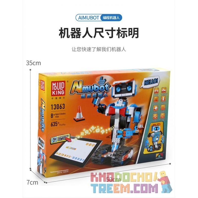 MouldKing 13063 Mould King 13063 non  LẬP TRÌNH ROBOT bộ đồ chơi xếp lắp ráp ghép mô hình  AIMUBOT Kỹ Thuật Công Nghệ Cao Mô Hình Phương Tiện 635 khối