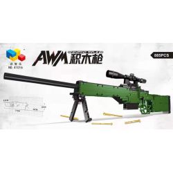 QIZHILE 41016 non  SÚNG BẮN TỈA AWM bộ đồ chơi xếp lắp ráp ghép mô hình  SNIPING RIFLE Kỹ Thuật Công Nghệ Cao Mô Hình Phương Tiện 885 khối