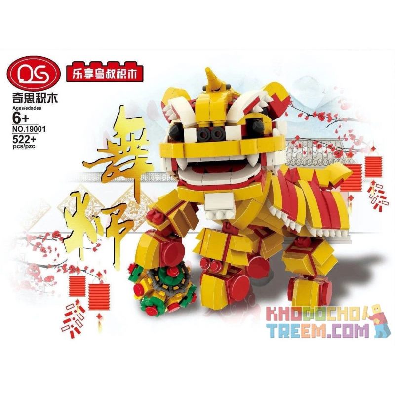 QS 19001 non Lego MÚA SƯ TỬ bộ đồ chơi xếp lắp ráp ghép mô hình The Lego Ninjago Movie Ninja Lốc Xoáy 522 khối