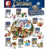 SEMBO 601092 non  8 NHÂN VẬT NHỎ TRONG ĐÊM GIÁNG SINH bộ đồ chơi xếp lắp ráp ghép mô hình City CHRISTMAS Thành Phố 382 khối
