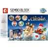 SEMBO 601091 non  ÔNG GIÀ NOEL TUẦN LỘC TRƯỢT TUYẾT bộ đồ chơi xếp lắp ráp ghép mô hình  CHRISTMAS Kỹ Thuật Công Nghệ Cao Mô Hình Phương Tiện 346 khối