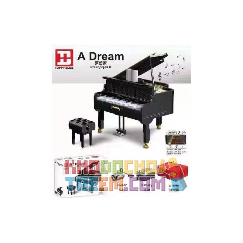 BALODY 20025 HAPPY BUILD XQGQ-01D YC-21003 21003 YC21003 non  PIANO MƠ MỘNG bộ đồ chơi xếp lắp ráp ghép mô hình Creator A DREAM Sáng Tạo 2436 khối