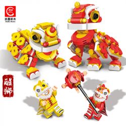 ZHUMO BLOCKS 12032 non  THỨC DẬY SƯ TỬ bộ đồ chơi xếp lắp ráp ghép mô hình Seasonal Mùa Lễ Hội 494 khối