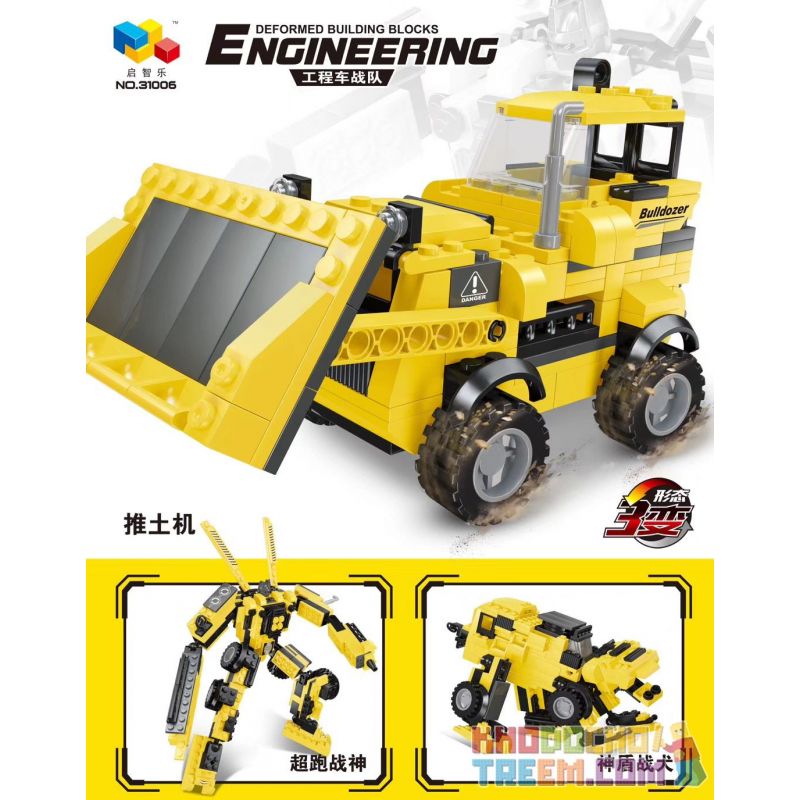 QIZHILE 31004 31005 31006 31007 31008 non  5 LOẠI XE TRỘN MÁY XÚC CẨU ỦI BEN bộ đồ chơi xếp lắp ráp ghép mô hình Transformers ENGINEERING Robot Đại Chiến Người Máy Biến Hình 1721 khối