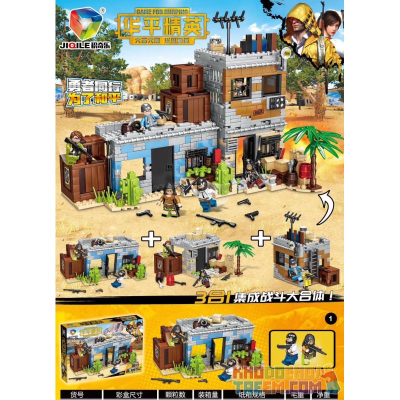 JIQILE 42002 non Lego CẢNH CHIẾN ĐẤU 3 KẾT HỢP bộ đồ chơi xếp lắp ráp ghép mô hình Movie & Game Phim Và Trò Chơi 905 khối