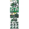 PanlosBrick 659002 Panlos Brick 659002 non  BỘ QUÂN SỰ 6IN1 BIẾN DẠNG MECH bộ đồ chơi xếp lắp ráp ghép mô hình Transformers BLINDING BLOCK STORAGE DEFORMATION CAR Robot Đại Chiến Người Máy Biến Hình 655 khối
