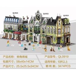 SHENZHEN RAEL ENTERTAINMENT 10009 ZHEGAO QL0919 0919 non  PHÒNG THÍ NGHIỆM GÓC TRUNG TÂM MUA SẮM bộ đồ chơi xếp lắp ráp ghép mô hình Creator LAB、CORNER MALL Sáng Tạo 3474 khối