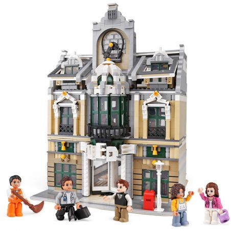 ZHEGAO QL0922 0922 non  TRUNG TÂM THƯƠNG MẠI CHÂU bộ đồ chơi xếp lắp ráp ghép mô hình Creator EUROPEAN MALL Sáng Tạo 2039 khối