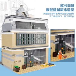 ZHEGAO QL0922 0922 non  TRUNG TÂM THƯƠNG MẠI CHÂU bộ đồ chơi xếp lắp ráp ghép mô hình Creator EUROPEAN MALL Sáng Tạo 2039 khối